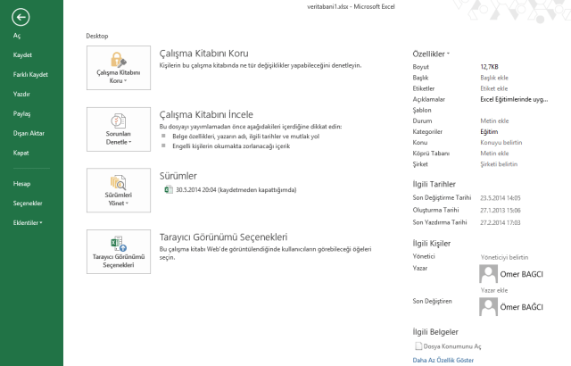 Ömer BAĞCI - İleri Excel Eğitimleri