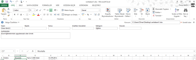 Ömer BAĞCI - İleri Excel Eğitimleri