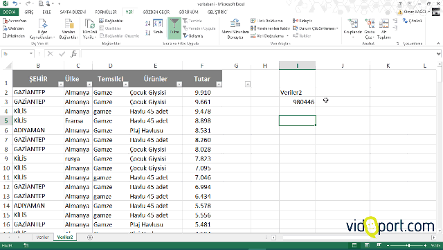 Dolaylı ve Topla İşlevinin Kullanımı