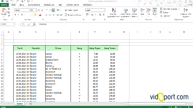 Excel Filtreleme - Ömer BAĞCI Excel eğitimleri
