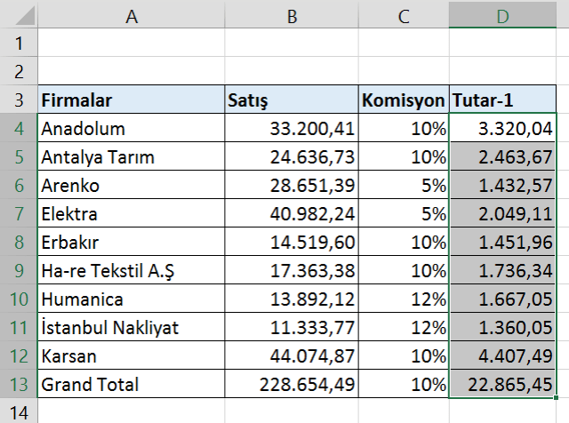Excel'de dizi nedir ?- Ne Amaçla Kullanılır..
