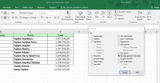 vidoport excel eğitimi