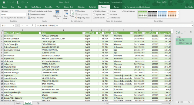 Excel'de Al ve Dönüştür ÖZelliği-vidoportcom