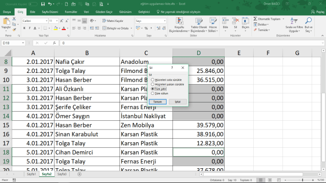 online excel eğitimi vidoport