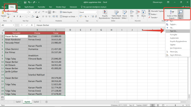 Excel'de boş hücreleri otomatik olarak doldurmak-vidoport