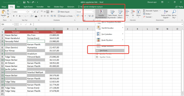 Excel'de boş hücreleri otomatik olarak doldurmak-vidoport