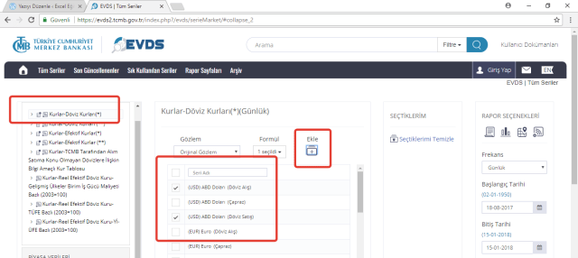 Döviz kurlarını Excel ortamına aktarmak- vidoport Excel eğitimleri