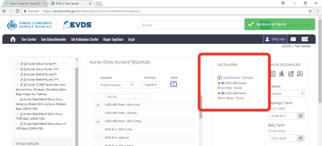 Döviz kurlarını Excel ortamına aktarmak- vidoport Excel eğitimleri
